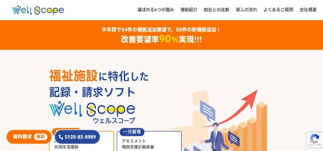 wellscopeの資料ダウンロードページ