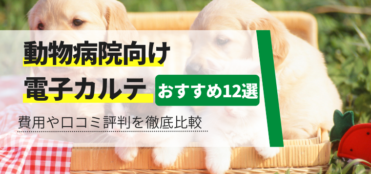 【2024年最新】動物病院向け電子カルテおすすめ12選！費用や口コミ評判を徹底比較